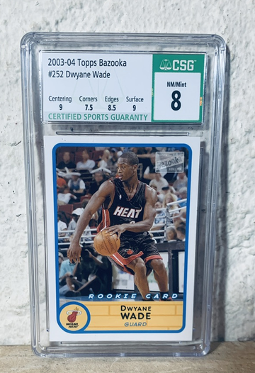 2003 Topps Bazooka #252 Dwayne Wade RC card CSG 8 Graded Card 
