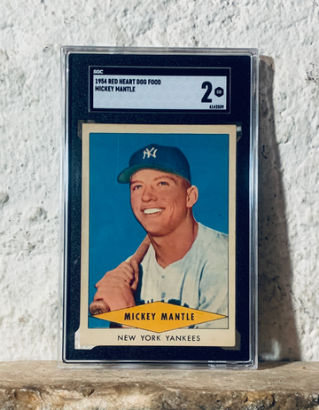 1954 Red Heart Mickey Mantle SGC 2 Graded Card