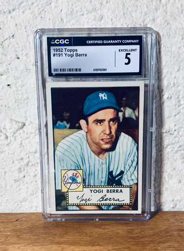 1952 Topps #191 Yogi Berra Red Back CGC 5 EX Graded Card 