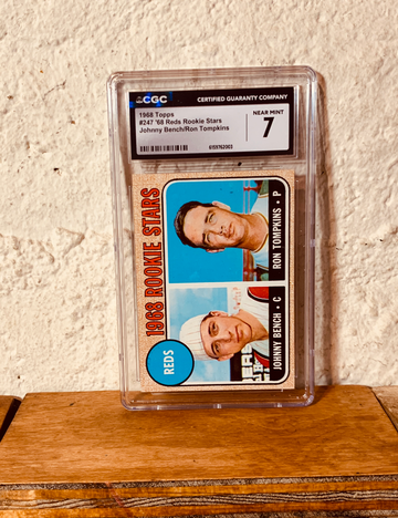 1968 Topps Johnny Bench Rookie #247 CGC 7 NM Graded RC Card