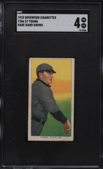1909-11 T206 Sovereign Cy Young Bare Hand Shows SGC 4
