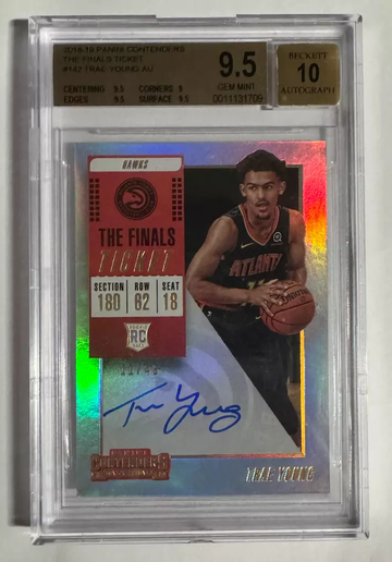 2018 Contenders Finals Ticket #142 Trae Young Rookie BGS 9.5 Auto 10 #11/49