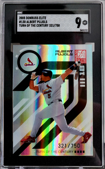 2005 Donruss Elite Albert Pujols Turn Of The Century SGC 9 Mint # /750 HOF #130