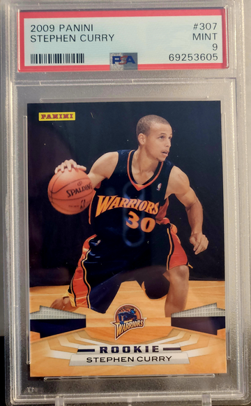 2009 Panini Stephen Curry Rookie PSA 9 Mint #307 RC Steph Warriors