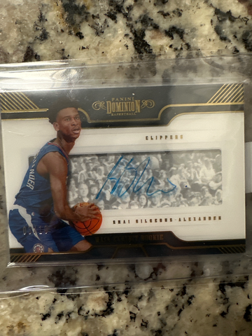 2018-19 Panini Dominion Shai Gilgeous-Alexander Gold Main Exhibit RC Auto 3/10