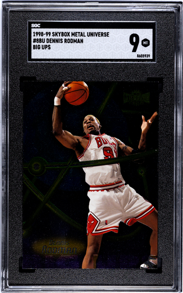 Dennis Rodman 1998 Skybox Metal Universe Big Ups BBU SGC 9 HIGHEST GRADED CARD