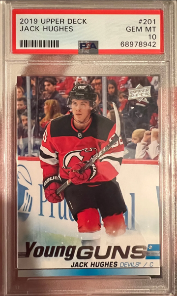 2019 Upper Deck Jack Hughes Young Guns PSA 10