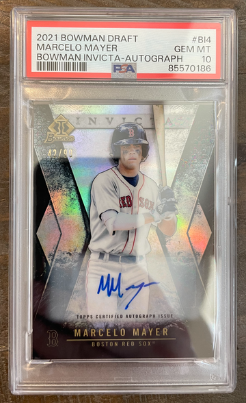 2021 Bowman Draft Marcelo Mayer Invicta Autograph PSA 10