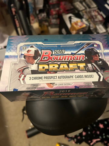 2019 Bowman Draft Baseball Jumbo Hobby Box! 3 chrome autos!