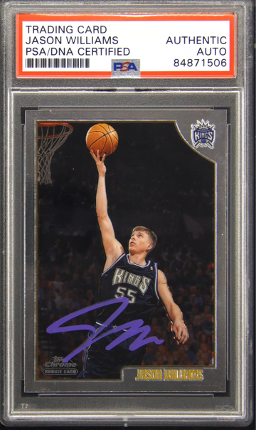 1998 Topps Chrome #153 Jason Williams Signed Kings Rookie RC Autograph Auto PSA