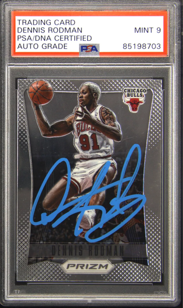 2012-13 Panini Prizm #157 Signed Dennis Rodman Autograph Autographed Auto PSA 9