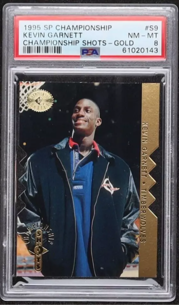 1995-96 Upper Deck SP Championship Shots Gold #S9 Kevin Garnett RC PSA 8 Wolves