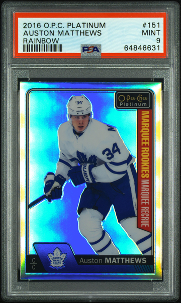 2016-17 O-Pee-Chee Platinum Rainbow #151 Auston Matthews RC PSA 9