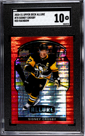 2020-21 Upper Deck Allure Red Rainbow #70 Sidney Crosby SGC 10