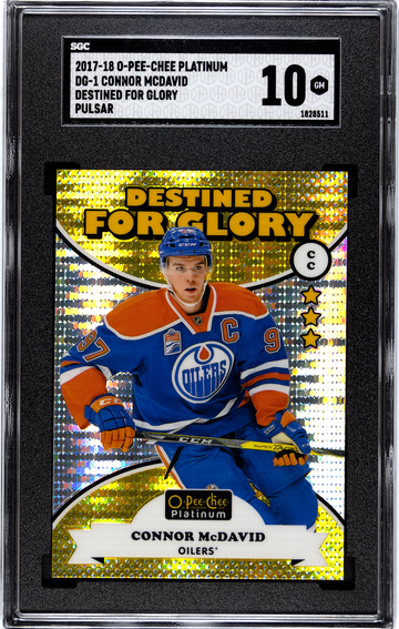 2017-18 O-Pee-Chee Platinum Destined for Glory Pulsar #DG-1 Connor McDavid SGC 10