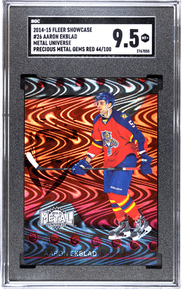 2014-15 Fleer Showcase Metal Universe Precious Metal Gems Red #26 Aaron Ekblad RC /100 SGC 9.5