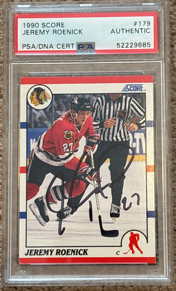 1990 Score #179 Signed Jeremy Roenick PSA/DNA Authentic Chicago Blackhawks Auto