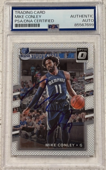 2017-18 Panini Donruss Optic #72 Mike Conley signed PSA Authentic Auto Memphis Grizzlies