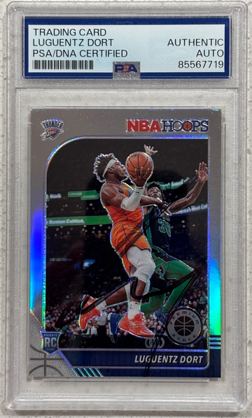 2019 Panini NBA Hoops Premium #213 Silver Rookie signed PSA Authentic Auto OKC Thunder RC