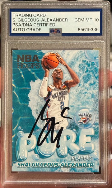 2024 Hoops #6 SHAI GILGEOUS-ALEXANDER Signed PSA AUTHENTIC Auto 10 OKC Thunder