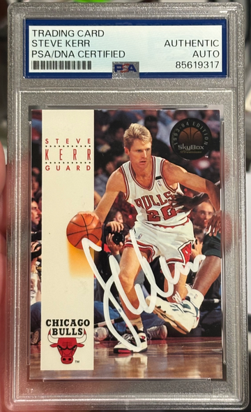 Steve Kerr SIGNED 1993-94 Skybox #206 PSA Authentic Auto Chicago Bulls
