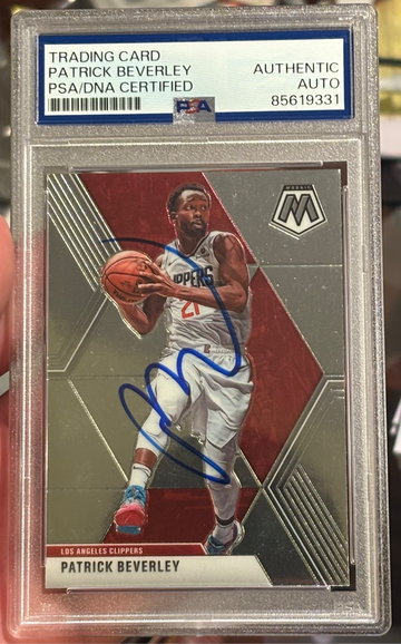 2019-20 Panini Mosaic #88 Patrick Beverley Signed PSA Authentic Auto LA Clippers