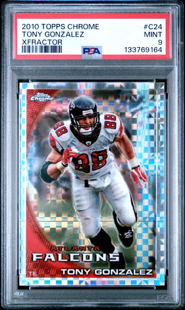 2010 Topps Chrome #C24 Tony Gonzalez Xfractor PSA 9 Pop 3 Atlanta Falcons