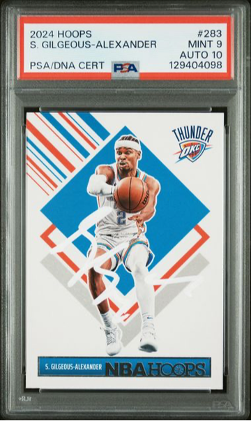 2024 Hoops #283 Signed Shai Gilgeous Alexander PSA 9 Auto 10 Thunder