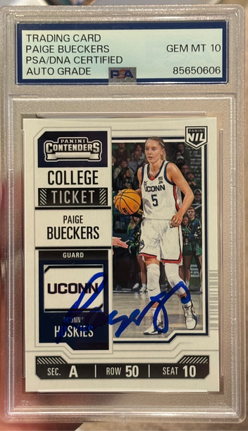 2025 Panini Contenders #1 Paige Bueckers Signed Rookie PSA 10 Auto UCONN