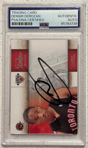 Demar DeRozan signed 2009-10 Panini Studio Rookie #148 PSA Authentic Auto Toronto Raptors