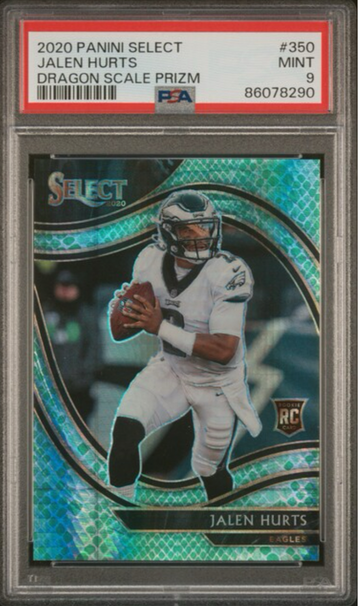 2020 Jalen Hurts Select Dragon Scale Prizm /67