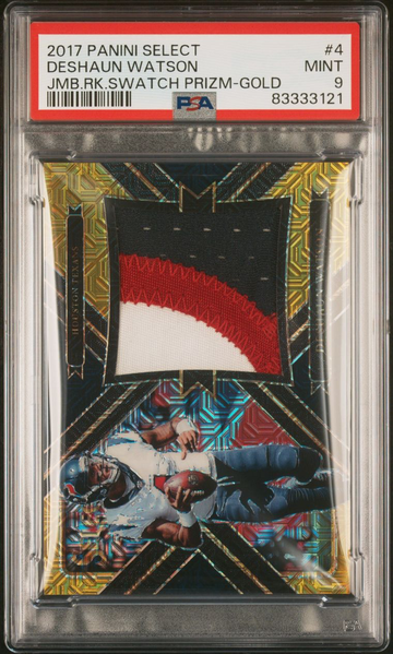 2017 Select DeShaun Watson Gold Prizm Rookie Patch RC #03/10 Texans Psa 9 POP 1