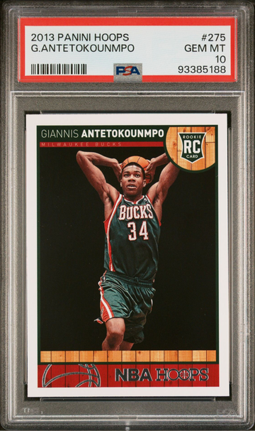 2013-14 NBA Hoops  #275 Giannis Antetokounmpo (RC) Milwaukee Bucks PSA 10  🎆