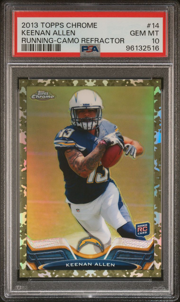 2013 Topps Chrome Keenan Allen Camo Refractor Rookie RC /499 14 Chargers PSA 10