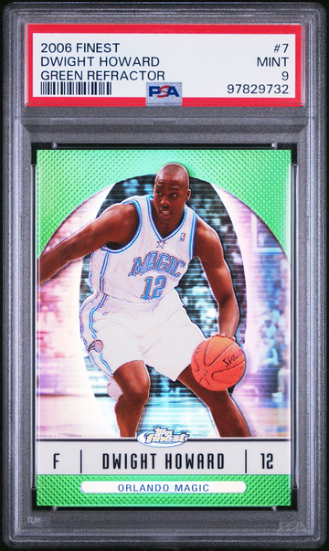 2006-07 Topps Finest Green Refractor /199 Dwight Howard #7 PSA 9 POP 1 🎆