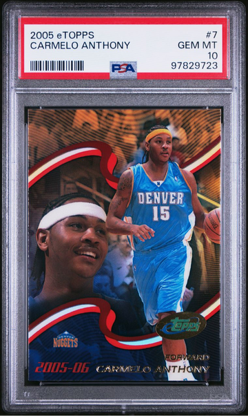 2005-06 Topps eTopps POP 1 Carmelo Anthony W/Certificate  #7 Nuggets /1000