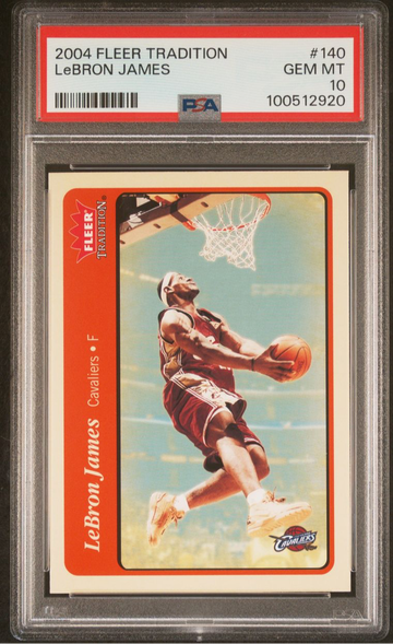 2004-05 Fleer Tradition #140 LeBron James Cleveland Cavaliers PSA 10 GEM MINT 🎆