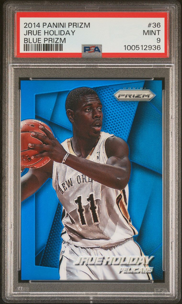 2013-14 Panini Prizm /99 Jrue Holiday POP 1 Blue  #67 Pelicans CELTICS PSA 9 🎆