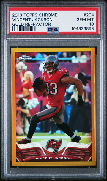2013 Topps Chrome 44 Vincent Jackson Gold Refractor #/50 PSA 10 POP 1 🎆
