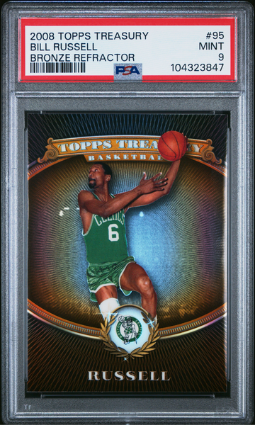2008-09 Topps Treasury Refractors Bronze #95 Bill Russell / 999 PSA 9 POP 1 🎆