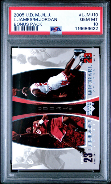2005-06 Upper Deck Michael Jordan/LeBron James PSA 10 #LJMJ10