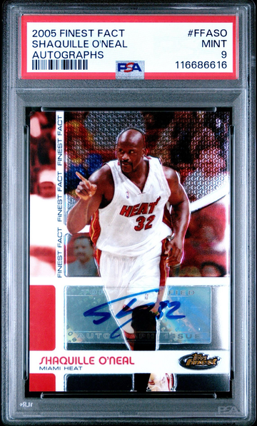 2005 Shaquille O'neal Finest Fact AUTO PSA 9 #'d /65 SSP ~RARE POP 2 