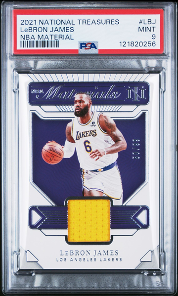 2021-22 Panini National Treasures Lebron James Patch /99 PSA 9  Materials 🎆
