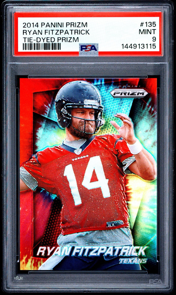 2014 Prizm Ryan Fitzpatrick Tie Dyed #5/25 Texans PSA 9 