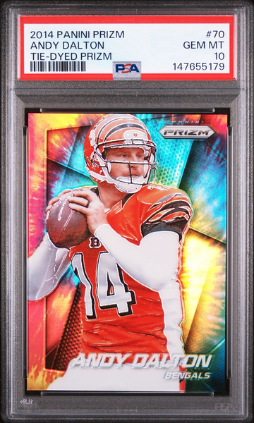 2014 Prizm Andy Dalton Tie Dyed #19/25 Bengals PSA 10 POP 1  🎆