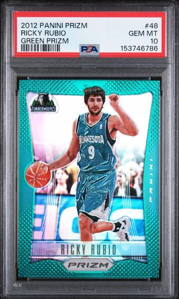 Ricky Rubio 2012-13 Panini Prizm Prizms Green Refractor SP #48 POP 2 🎆
