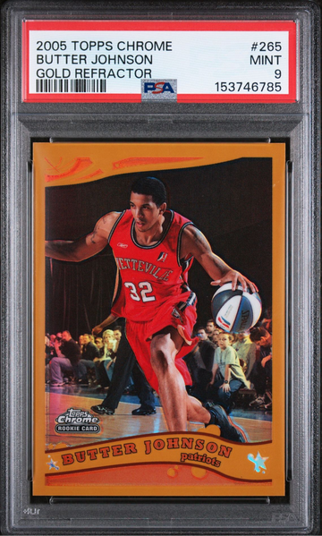 2005-06 Topps Chrome Gold Refractor /99 Butter Johnson #265 Rookie RC PSA 9