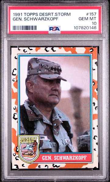 1991 Topps Desert Storm General Schwarzkopf PSA 10 - POP 3