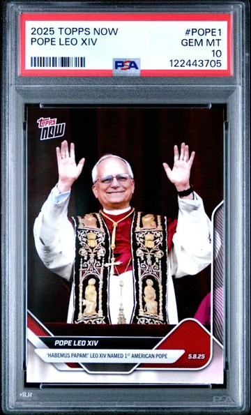Pope Leo XIV 2025 Topps NOW #POPE-1 PSA 10