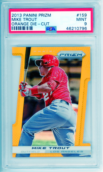 2013 Panini Prizm #159 Mike Trout Orange Die-Cut PSA 9 Mint